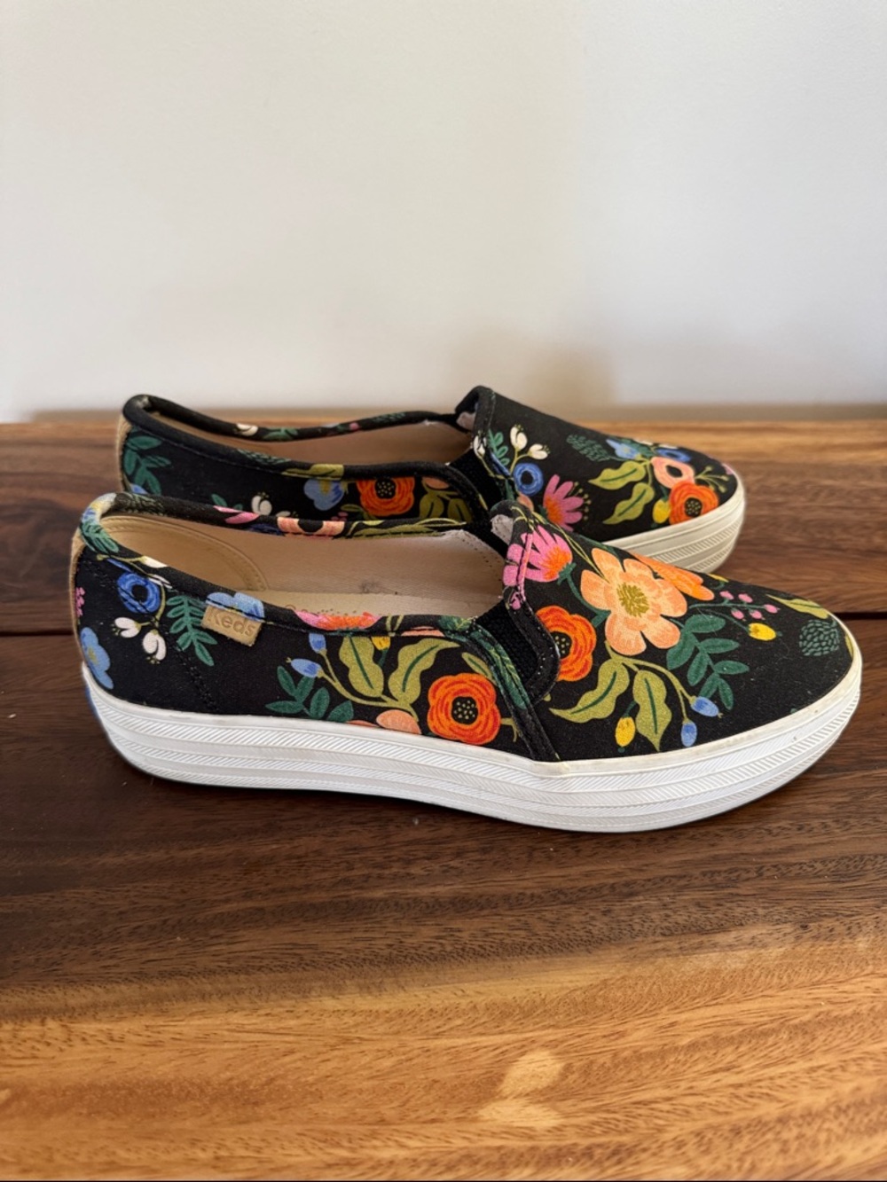 Rifle Paper Co. x Keds Collab Double Decker Slip-On Sneakers - Picture 2 of 6